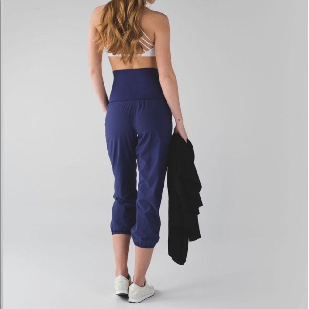 Lululemon Om Pant Joggers Foldover Waist High Rise - Picture 2 of 12